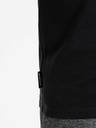 Ombre Clothing Čierne pánske tričko s výstrihom do V Ombre Clothing