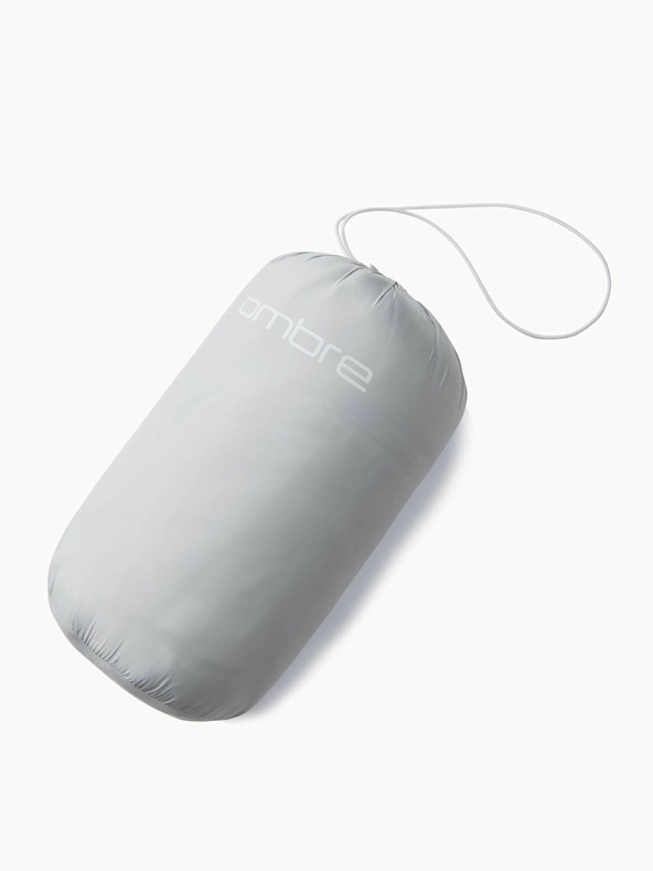 Ombre Clothing Svetlošedá pánska ľahká prešívaná bunda Ombre Clothing