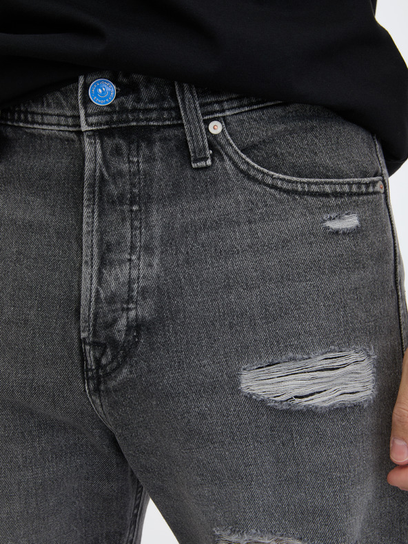 Jack & Jones Tmavosivé pánske džínsové šortky Jack & Jones Tony