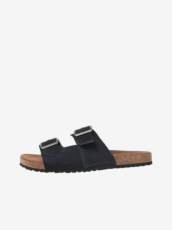 Jack & Jones Tmavomodré pánske semišové papuče Jack & Jones Louis