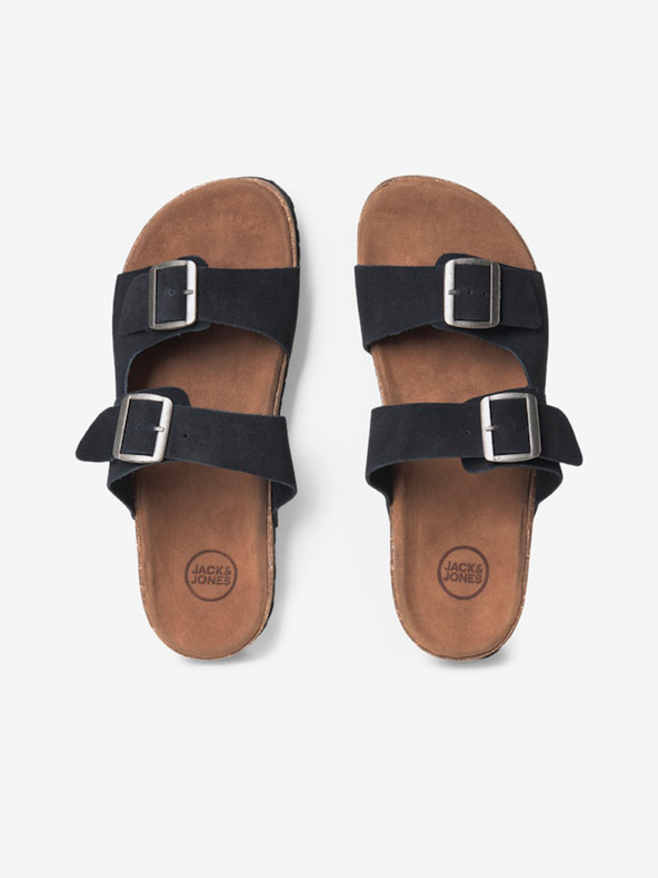 Jack & Jones Tmavomodré pánske semišové papuče Jack & Jones Louis