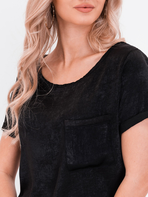Edoti Čierne dámske tričko s vreckom Edoti
