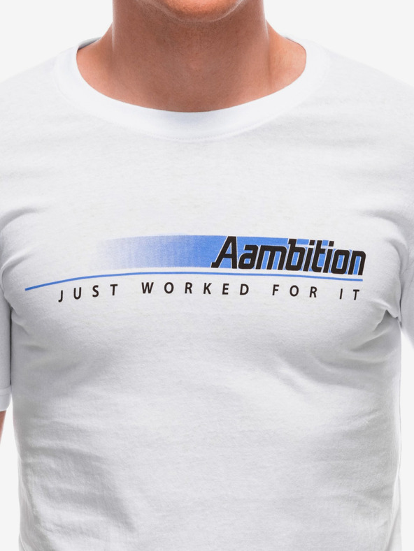 Edoti Biele pánske tričko s potlačou Edoti