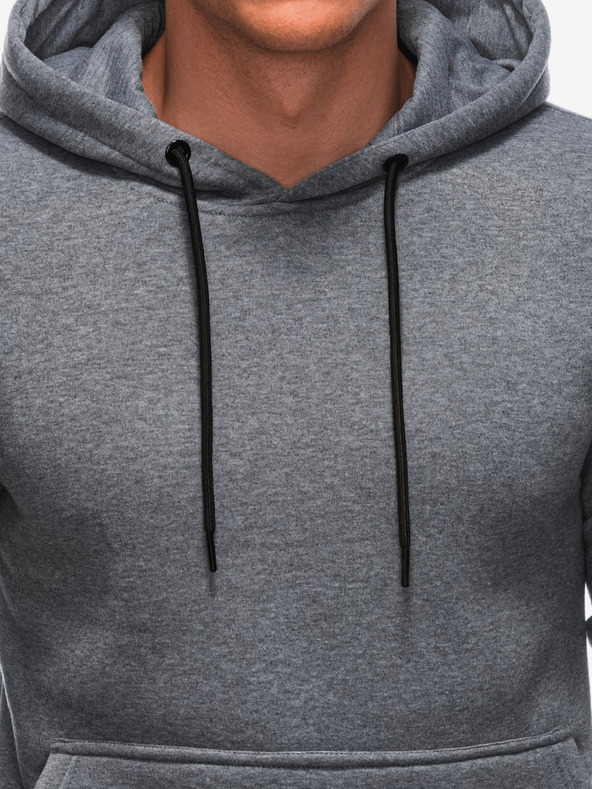 Edoti Tmavosivá pánska základná mikina Edoti