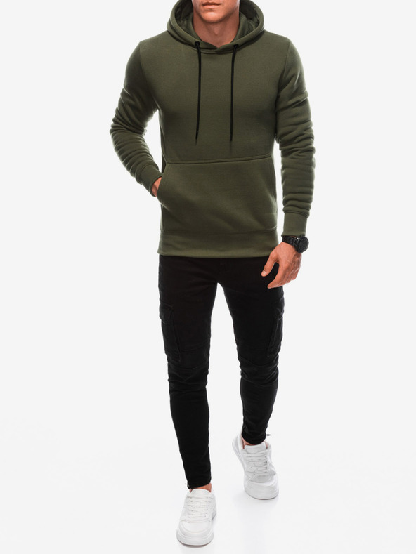 Edoti Khaki pánska mikina s kapucňou Edoti