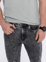 Ombre Clothing Šedé pánske slim fit džínsy Ombre Clothing