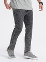 Ombre Clothing Šedé pánske slim fit džínsy Ombre Clothing