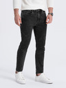 Ombre Clothing Čierne pánske slim fit džínsy Ombre Clothing