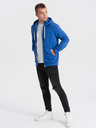 Ombre Clothing Modrá pánska mikina na zips Ombre Clothing