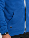 Ombre Clothing Modrá pánska mikina na zips Ombre Clothing