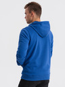 Ombre Clothing Modrá pánska mikina na zips Ombre Clothing