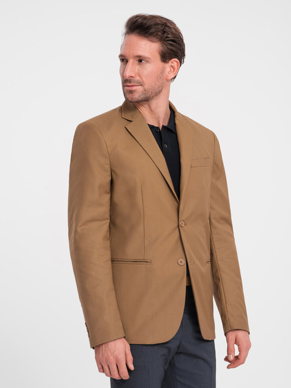 Ombre Clothing Svetlohnedá pánska bunda Ombre Oblečenie