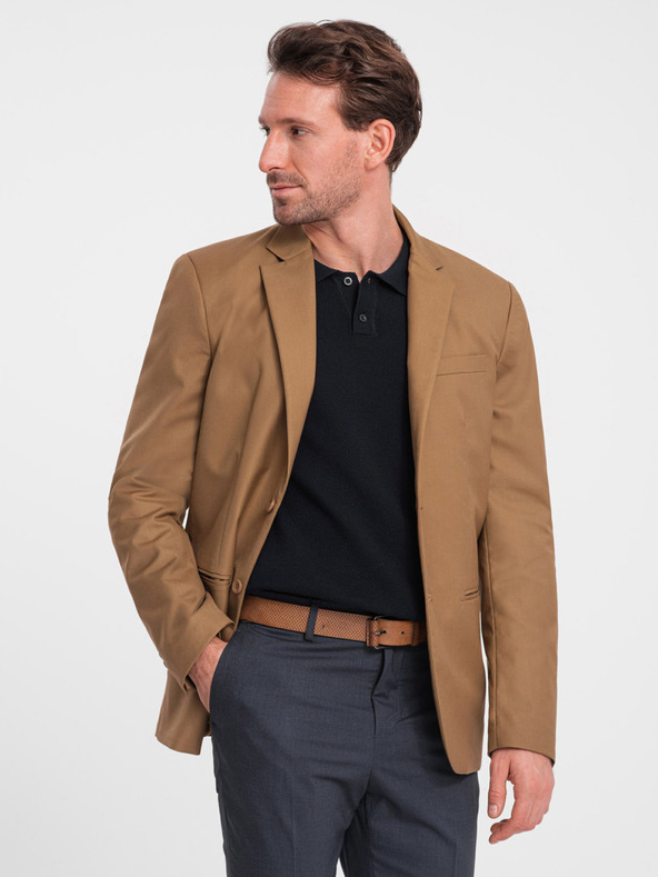 Ombre Clothing Svetlohnedá pánska bunda Ombre Oblečenie