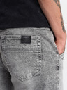 Ombre Clothing Svetlošedé pánske roztrhané džínsy Ombre Clothing