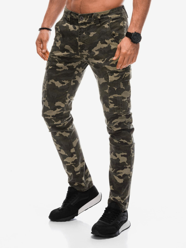 Edoti Khaki pánske army cargo nohavice Edoti
