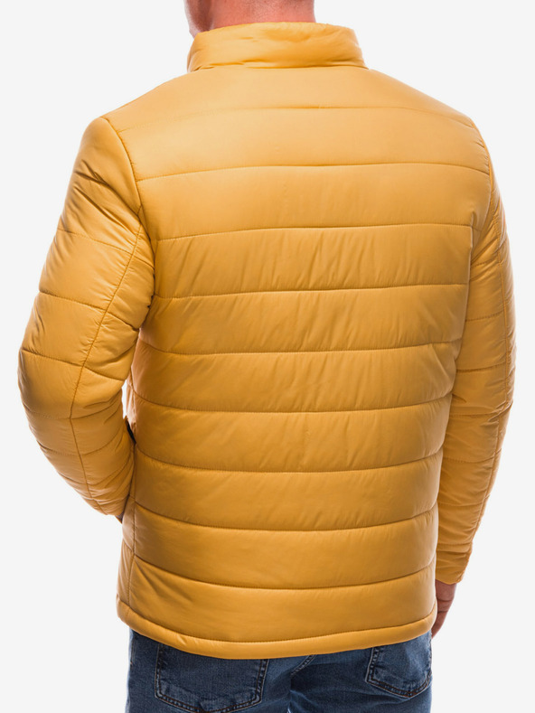 Edoti Horčicová pánska ľahká prešívaná bunda Edoti