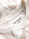 Ombre Clothing Béžovo-krémové pánske vzorované tričko Ombre Oblečenie