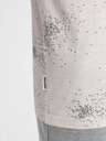 Ombre Clothing Krémové pánske vzorované tričko Ombre Oblečenie