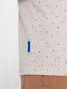 Ombre Clothing Béžové pánske vzorované tričko Ombre oblečenie