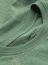 Ombre Clothing Svetlozelené pánske vzorované tričko Ombre Oblečenie