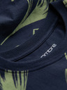 Ombre Clothing Zeleno-modré pánske vzorované tričko Ombre Oblečenie