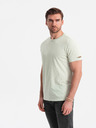 Ombre Clothing Svetlozelená pánska bodkovaná košeľa Ombre Clothing