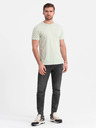 Ombre Clothing Svetlozelená pánska bodkovaná košeľa Ombre Clothing