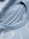 Ombre Clothing Svetlomodré pánske vzorované tričko Ombre Oblečenie