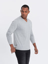 Ombre Clothing Svetlošedé pánske základné tričko Ombre Clothing