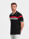 Ombre Clothing Čierna pánska polokošeľa Ombre Oblečenie