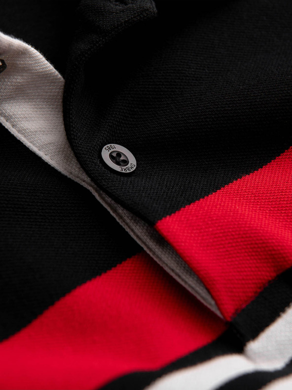 Ombre Clothing Čierna pánska polokošeľa Ombre Oblečenie