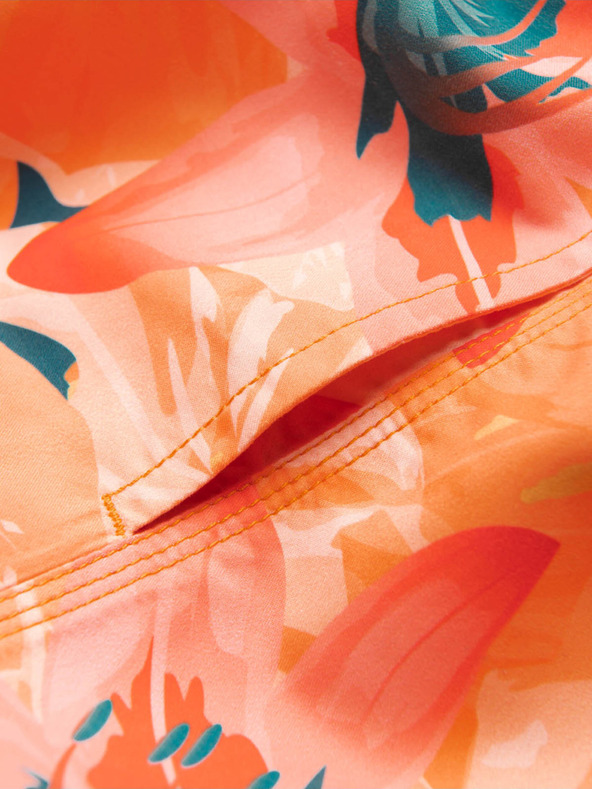 Ombre Clothing Oranžové pánske kvetované plavky Ombre Oblečenie