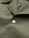 Ombre Clothing Khaki pánska košeľa s krátkym rukávom Oblečenie Ombre