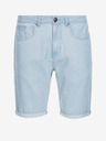 Ombre Clothing Svetlomodré pánske džínsové pruhované šortky Ombre oblečenie