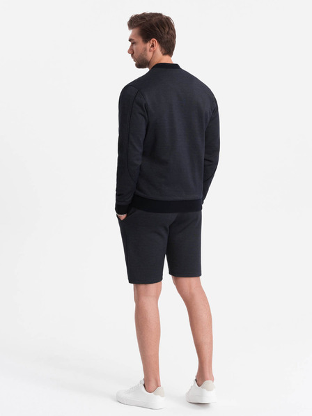 Ombre Clothing Súprava pánskej ľahkej bundy a šortiek v tmavomodrej farbe Ombre Clothing