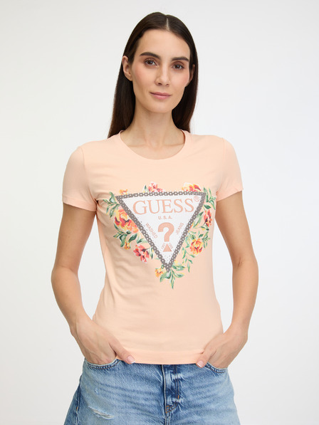 Guess Triangle Flowers Tričko