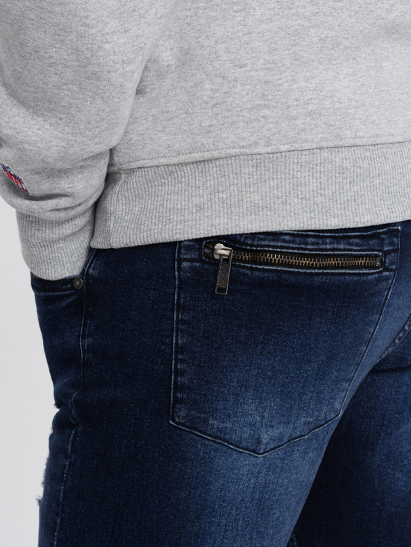 Ombre Clothing Tmavomodré pánske džínsy Ombre Clothing