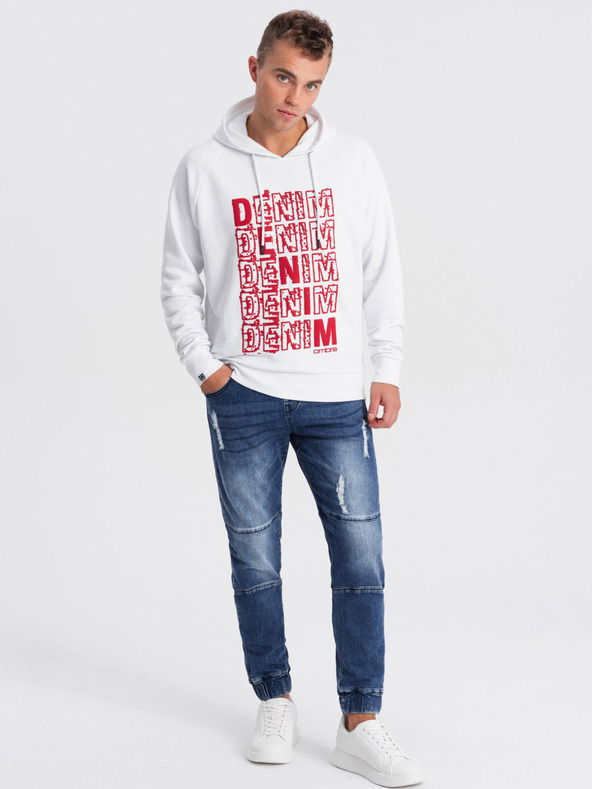 Ombre Clothing Modré pánske džínsy Ombre Oblečenie