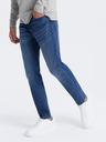 Ombre Clothing Modré pánske džínsy slim fit Ombre Clothing