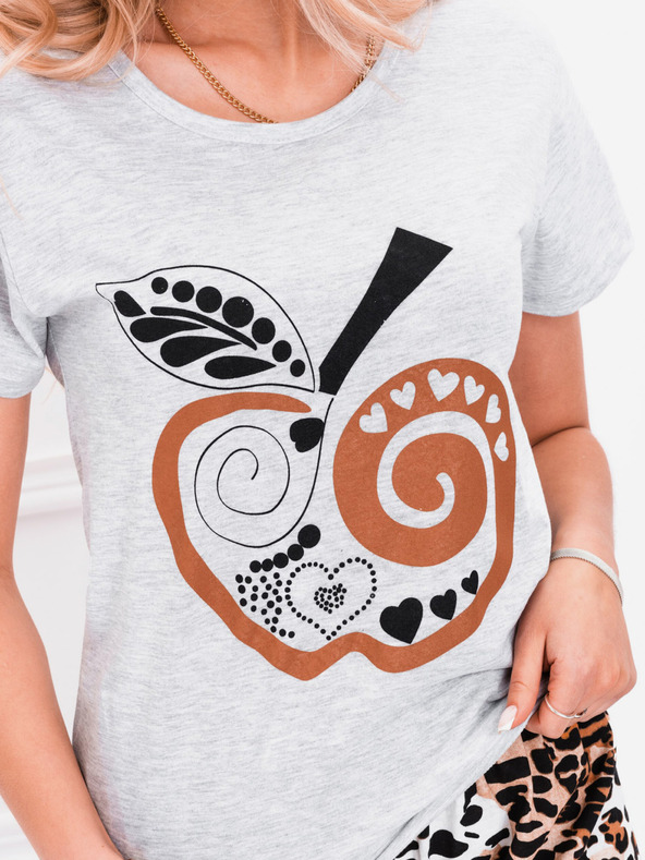 Edoti Hnedé a sivé dámske pyžamo s potlačou Edoti