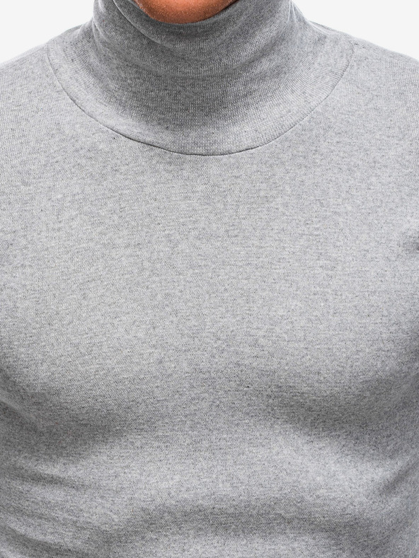 Edoti Šedý pánsky sveter s rolákom Edoti