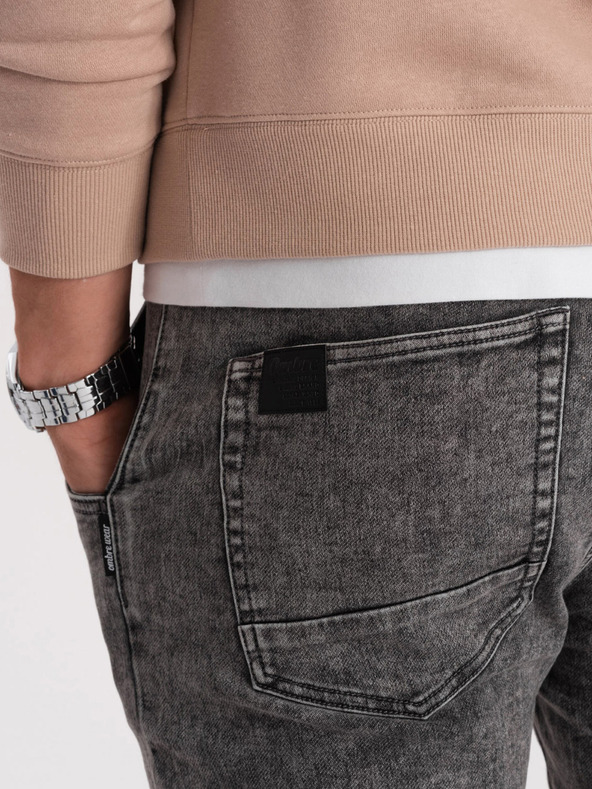 Ombre Clothing Šedé pánske džínsy Ombre oblečenie