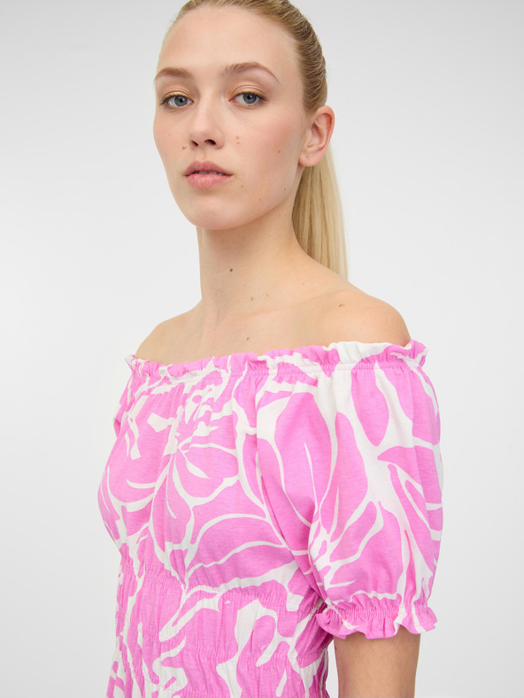 Orsay Svetloružové dámske šaty ku kolenám ORSAY