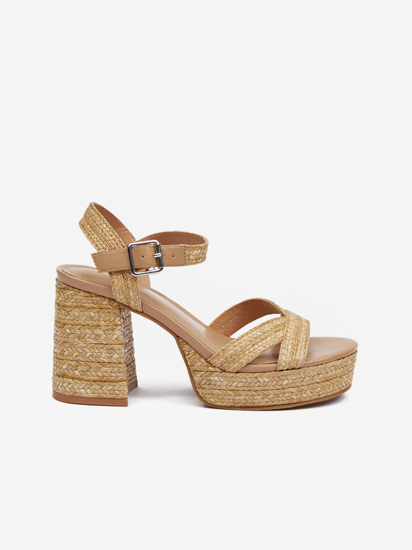 Orsay Hnedé dámske sandále na podpätku ORSAY