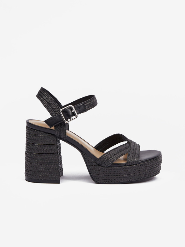 Orsay Čierne dámske sandále na podpätku ORSAY