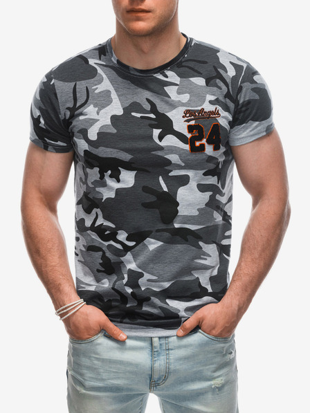 Edoti Tmavo šedá pánska košeľa Edoti Army