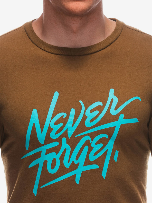 Edoti Hnedé pánske tričko Edoti