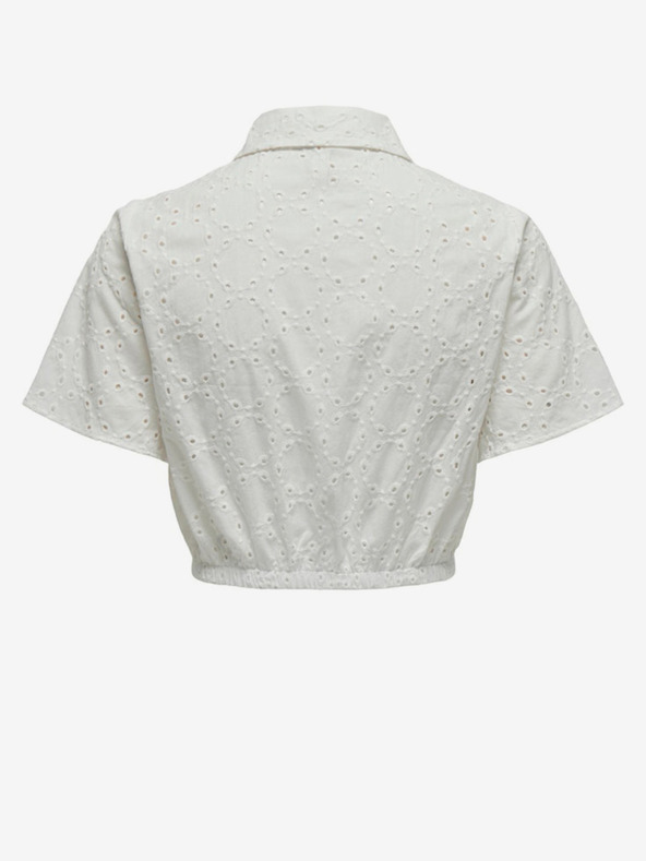 ONLY Biela dámska orezaná košeľa ONLY Kala Alicia