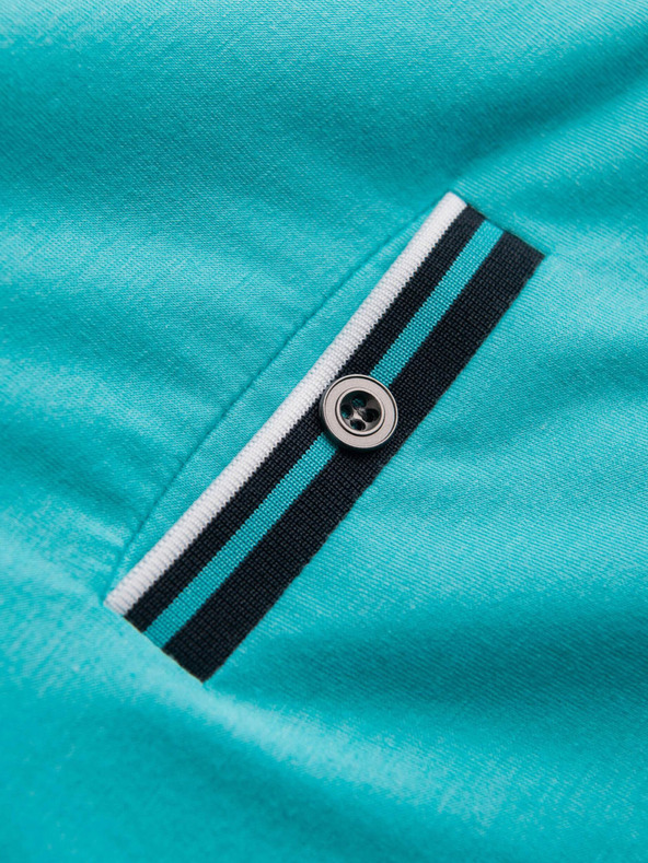 Ombre Clothing Tyrkysová pánska košeľa na gombíky Ombre Oblečenie