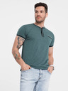 Ombre Clothing Tmavozelená pánska košeľa na gombíky Ombre Oblečenie
